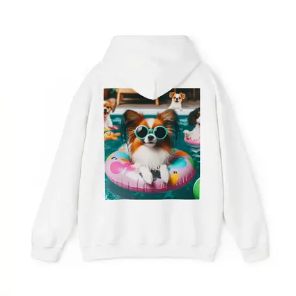 Papillon Dog Pool Party Summer Fun