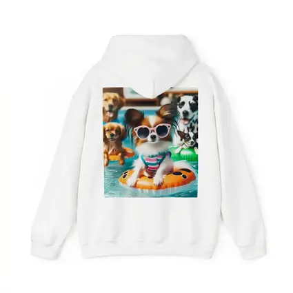 Papillon Dog Pool Party Summer Fun