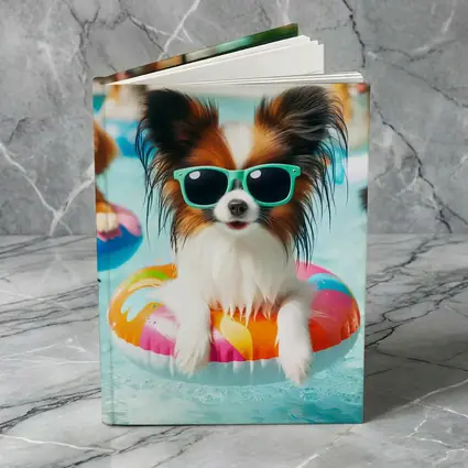 Papillon Dog Sunglasses Pool Party Summer