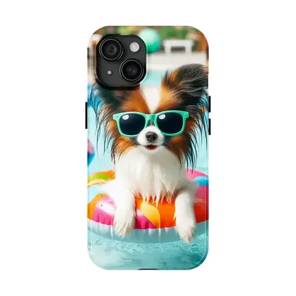 Papillon Dog Sunglasses Pool Party Summer