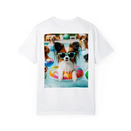 Papillon Dog Sunglasses Pool Party Summer