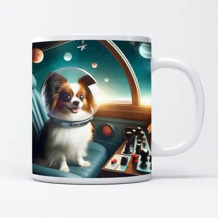 Papillon Dog Astronaut Space Cockpit