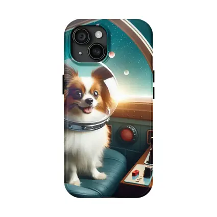 Papillon Dog Astronaut Space Cockpit