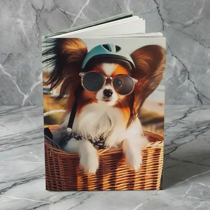 Papillon Dog Sunglasses Helmet Beach Basket