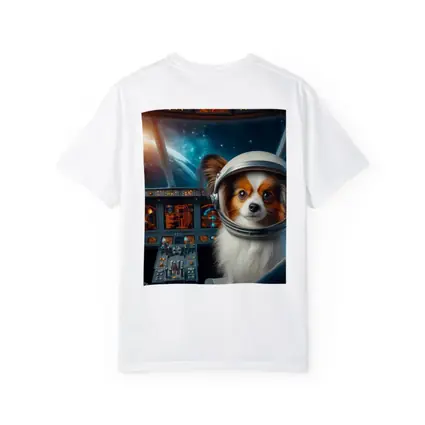 Papillon Dog Astronaut Space Cockpit Art