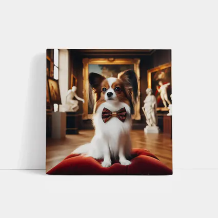Papillon Dog Bow Tie Classical Museum Gallery