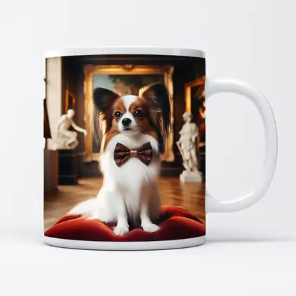 Papillon Dog Bow Tie Classical Museum Gallery