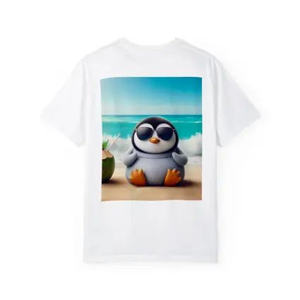 Cool Penguin With Sunglasses On Beach
