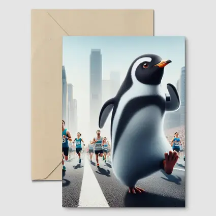 Penguin Running City Marathon Race