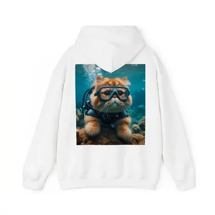 Exotic Shorthair Cat Scuba Diving Underwater Coral