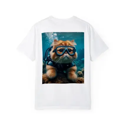 Exotic Shorthair Cat Scuba Diving Underwater Coral