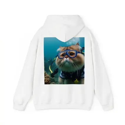 Exotic Shorthair Cat Scuba Diving Underwater