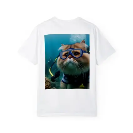 Exotic Shorthair Cat Scuba Diving Underwater