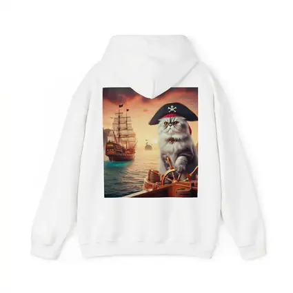 Persian Cat Pirate Ship Sunset Ocean