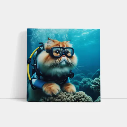 Persian Cat Scuba Diving Underwater Coral Reef