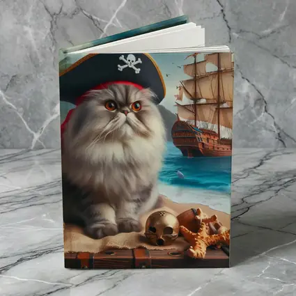 Persian Cat Pirate Hat Tropical Beach Ship