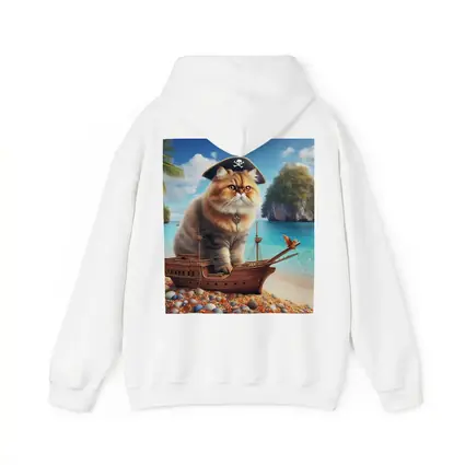 Persian Cat Pirate Ship Tropical Beach