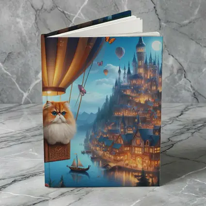 Persian Cat Hot Air Balloon Fantasy Castle