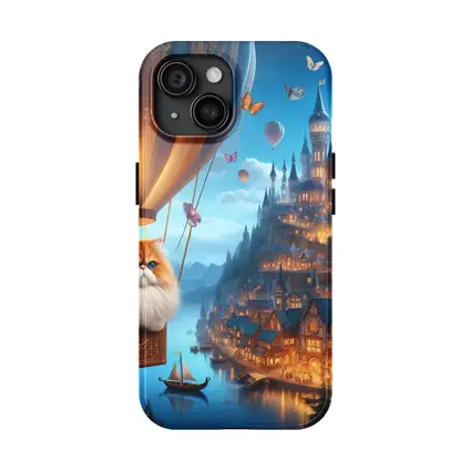 Persian Cat Hot Air Balloon Fantasy Castle