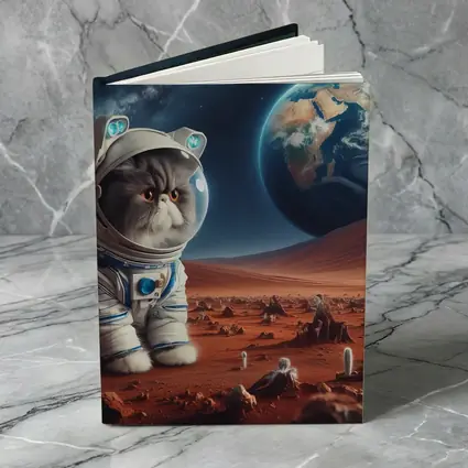 Exotic Shorthair Cat Astronaut on Mars