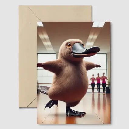 Platypus Dancing In Ballet Studio