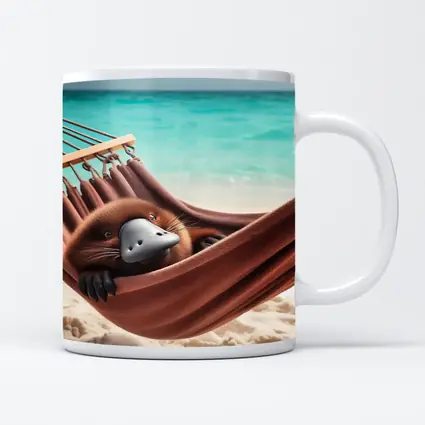 Platypus Relaxing In Beach Hammock