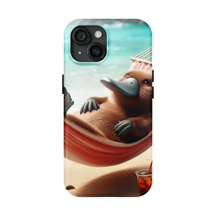 Platypus Relaxing In Beach Hammock