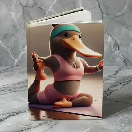 Cartoon Platypus Doing Yoga Pose
