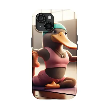 Cartoon Platypus Doing Yoga Pose