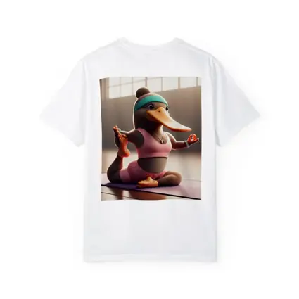 Cartoon Platypus Doing Yoga Pose