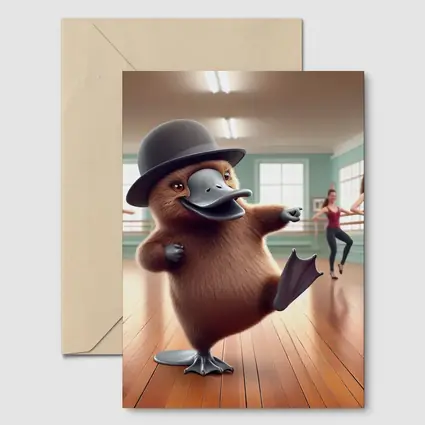 Platypus Dancing Bowler Hat Ballet Studio