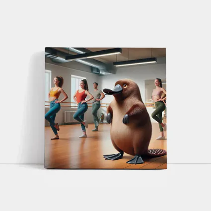 Platypus Dancing in Modern Dance Studio
