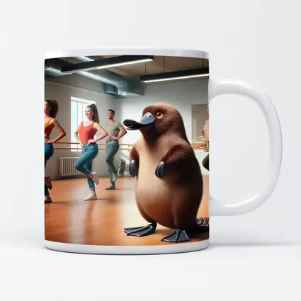 Platypus Dancing in Modern Dance Studio