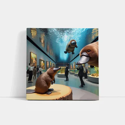 Platypus Art Gallery Museum Aquarium Scene