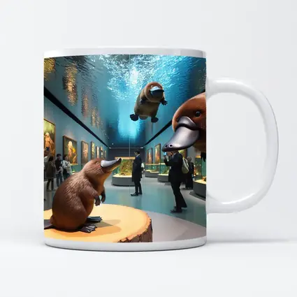Platypus Art Gallery Museum Aquarium Scene