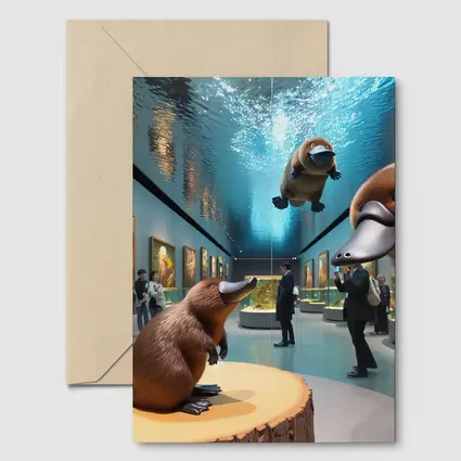 Platypus Art Gallery Museum Aquarium Scene