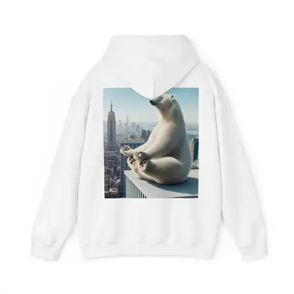 Polar Bear Meditating Over New York City