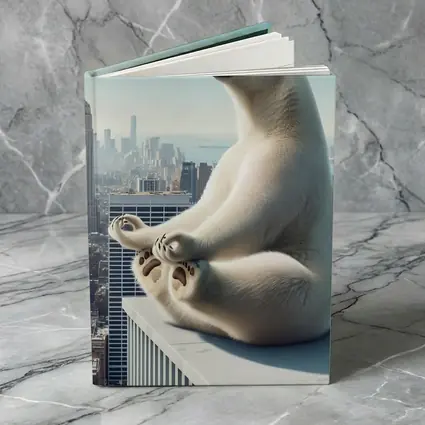 Polar Bear Meditating Over New York City