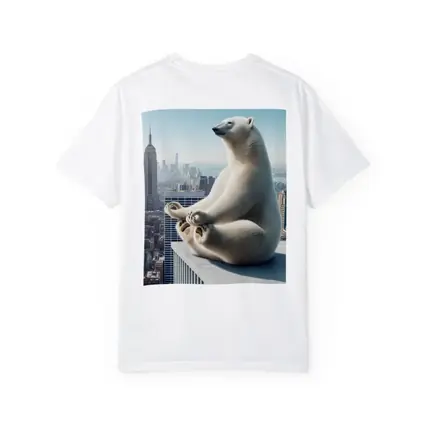 Polar Bear Meditating Over New York City
