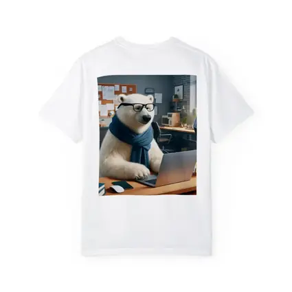 Polar Bear With Glasses Working Office