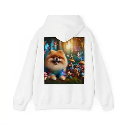 Pomeranian Dog Fantasy Forest Fairy Scene