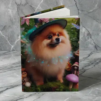 Pomeranian Wizard Hat Magical Forest Fantasy