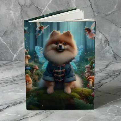 Pomeranian Fairy Wings Enchanted Mushroom Forest