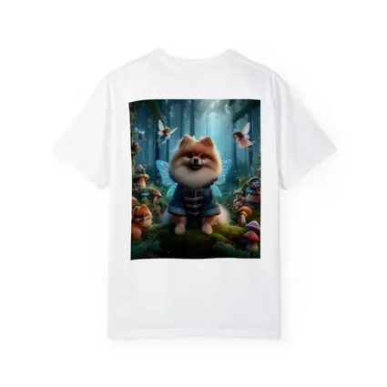 Pomeranian Fairy Wings Enchanted Mushroom Forest