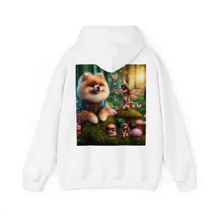 Pomeranian Dog Fairy Forest Fantasy Scene