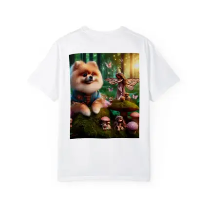 Pomeranian Dog Fairy Forest Fantasy Scene