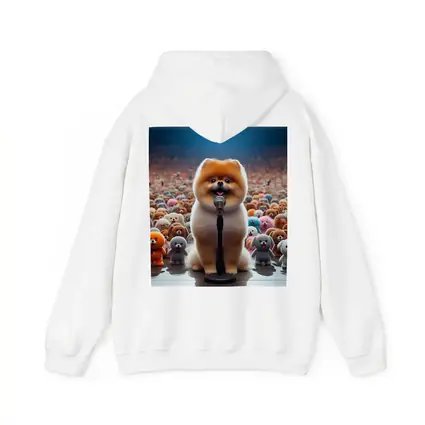 Pomeranian Dog Singing On Stage Concert