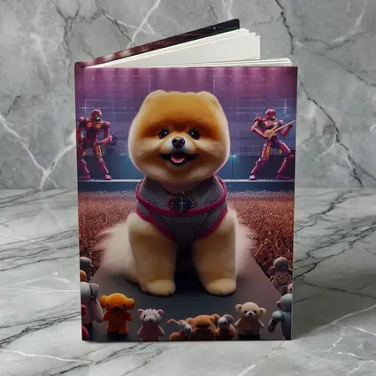 Pomeranian Dog Rocking Concert Stage Show