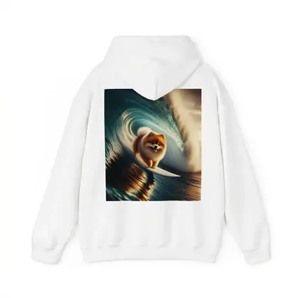 Pomeranian Surfing Barrel Wave Ocean