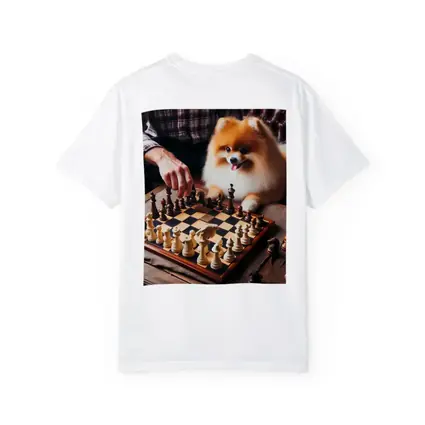 Pomeranian Dog Playing Chess With Man